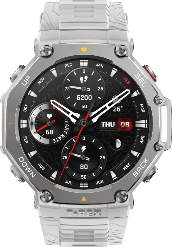 Смарт-часы Amazfit T-Rex 3 A2323 48.5мм 1.5 AMOLED корп.серый рем.серый разм.брасл.:145-210мм (1746881)