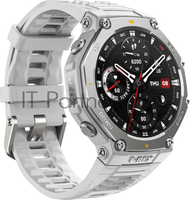 Смарт-часы Amazfit T-Rex 3 A2323 48.5мм 1.5 AMOLED корп.серый рем.серый разм.брасл.:145-210мм (1746881)