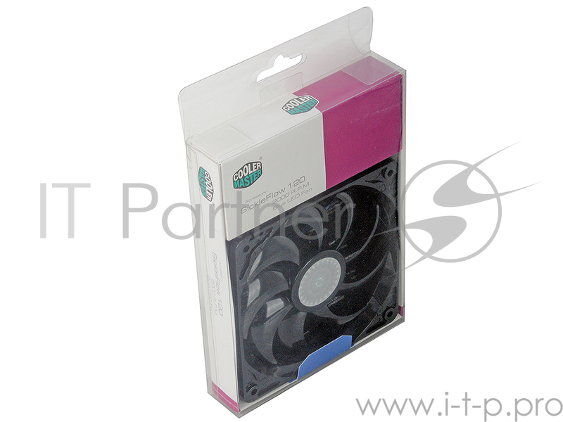Вентилятор Cooler Master SickleFlow 120 Blue LED Fan R4-L2R-20AC-GP d120мм, 2000об./мин., подсветка (питание от мат.платы и разъема питания ATA HDD)