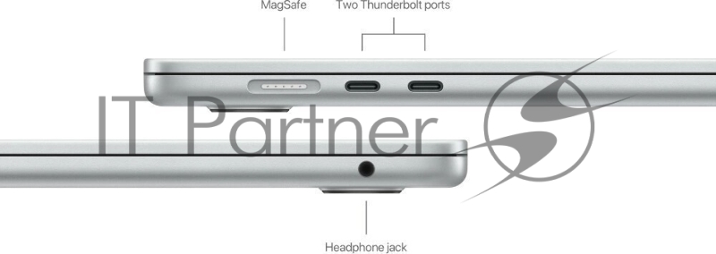 Ноутбук Apple MacBook Air A3241 M4 10 core 16Gb SSD256Gb/10 core GPU 15.3 Liquid Retina (2880x1864) macOS silver WiFi BT Cam (MW1G3LL/A)