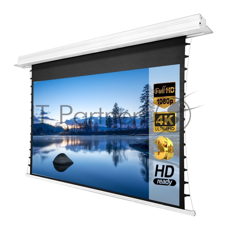 Экран для проектора SOK SCPSMC-186X105ED45GF для встраивания в потолок моторизованный 84 с боковым натяжением, полотно Grey Fiberglass, экстрадроп 45см