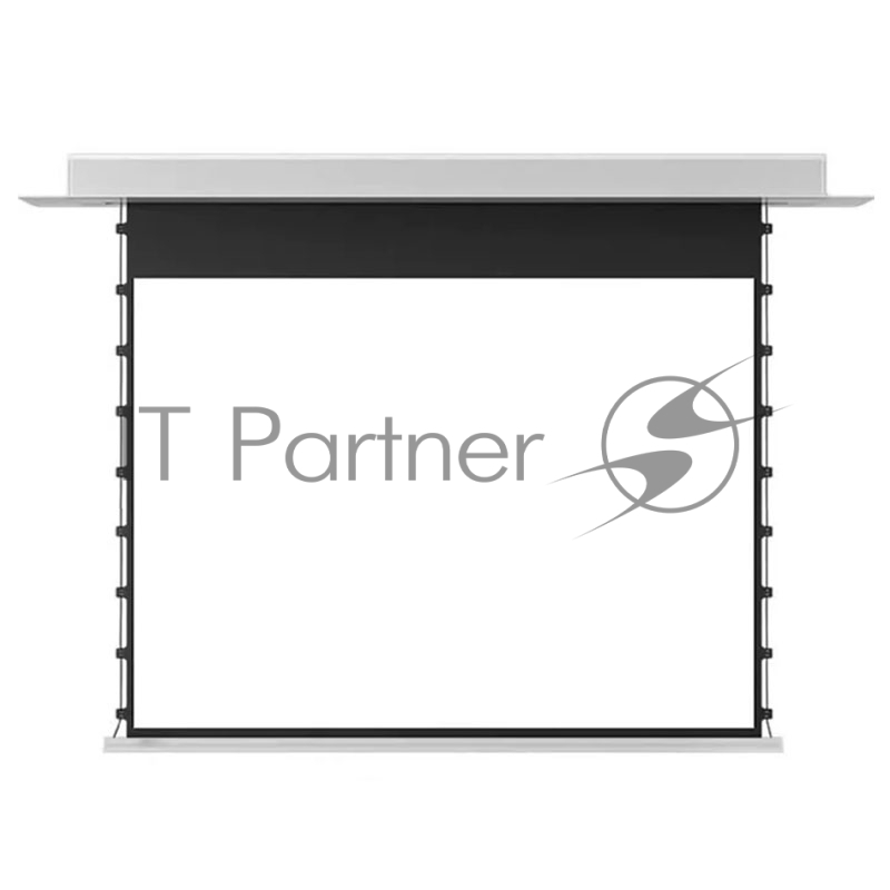 Экран для проектора SOK SCPSMC-186X105ED45GF для встраивания в потолок моторизованный 84 с боковым натяжением, полотно Grey Fiberglass, экстрадроп 45см