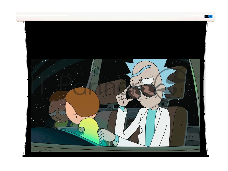 Экран для проектора SOK SCPSMT-266x150FG-ED60 120 16:9 настенно-потолочный, моторизованный с боковым натяжением, белый, ED60 см