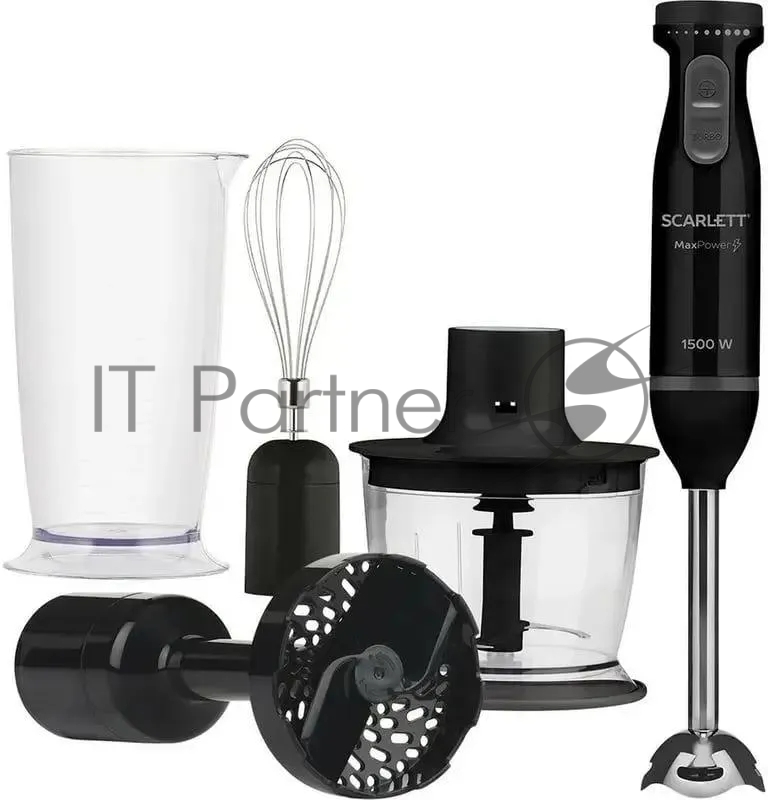 Блендер погружной Scarlett SC-HB42M47 черный, 1500 Вт