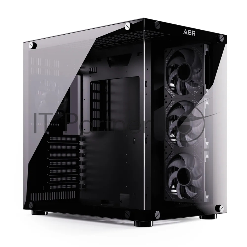 Компьютерный корпус ABR Sea View Black (1*USB Type-C, 2*USB 2.0, HD Audio, 4xRGB Fan, ATX, Micro-ATX)
