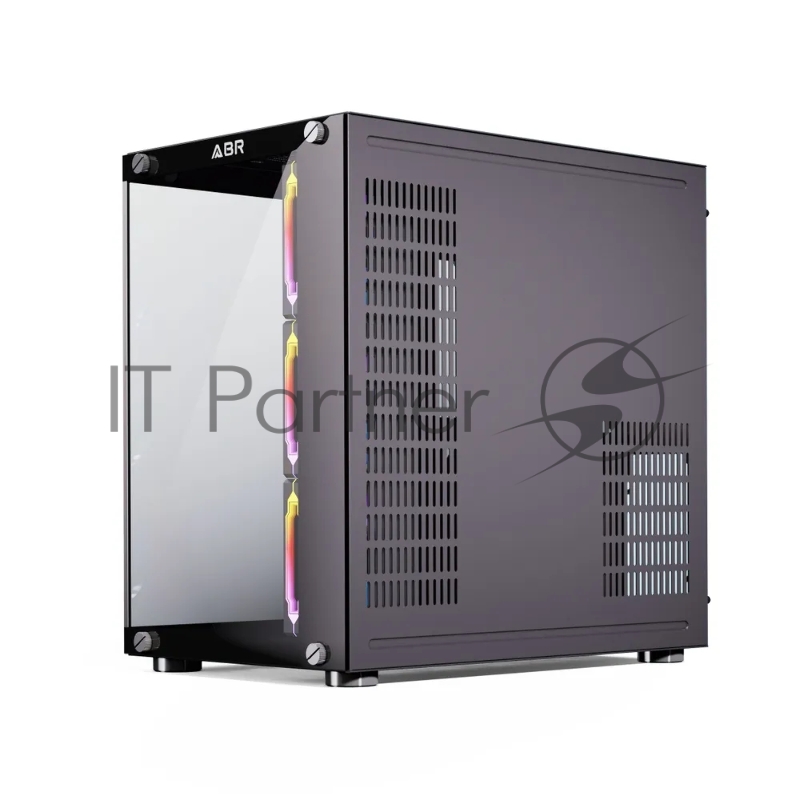 Компьютерный корпус ABR Sea View Black (1*USB Type-C, 2*USB 2.0, HD Audio, 4xRGB Fan, ATX, Micro-ATX)