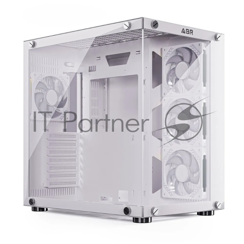 Компьютерный корпус ABR Sea View White (1*USB Type-C, 2*USB 2.0, HD Audio, 4xRGB Fan, ATX, Micro-ATX)
