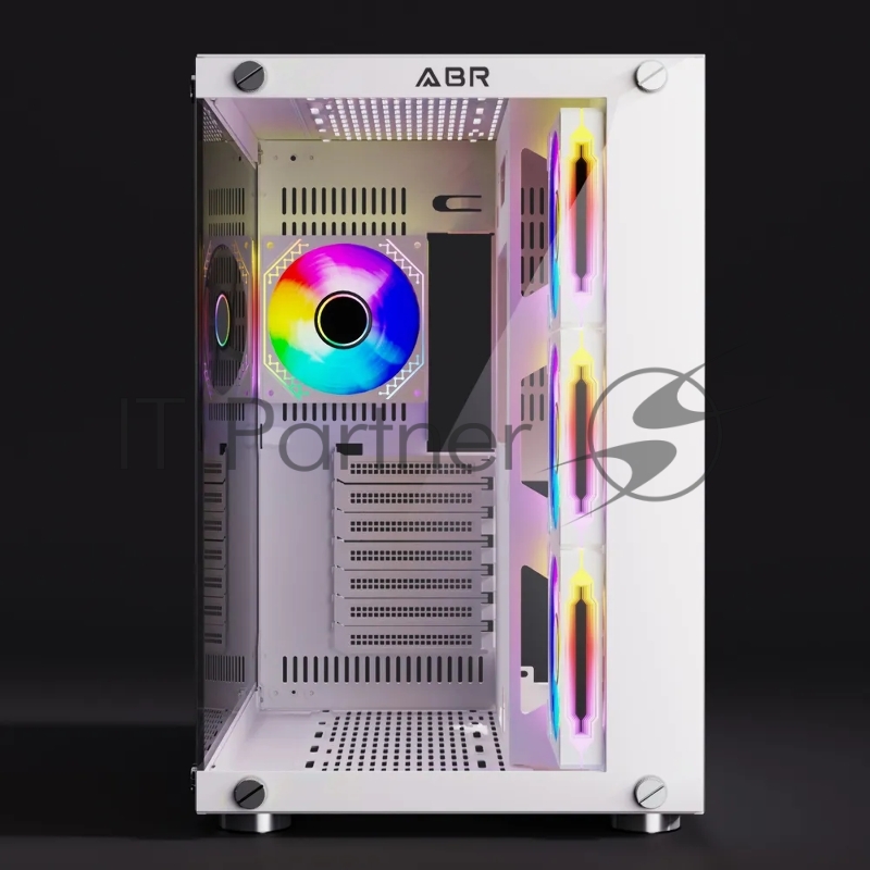 Компьютерный корпус ABR Sea View White (1*USB Type-C, 2*USB 2.0, HD Audio, 4xRGB Fan, ATX, Micro-ATX)