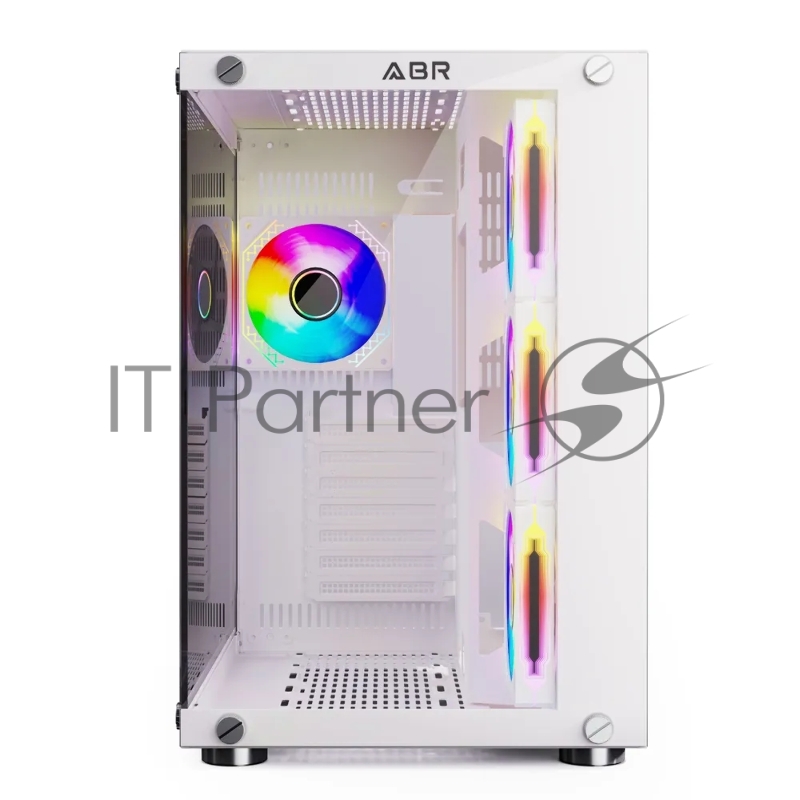 Компьютерный корпус ABR Sea View White (1*USB Type-C, 2*USB 2.0, HD Audio, 4xRGB Fan, ATX, Micro-ATX)