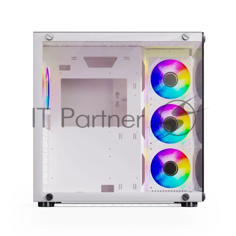 Компьютерный корпус ABR Sea View White (1*USB Type-C, 2*USB 2.0, HD Audio, 4xRGB Fan, ATX, Micro-ATX)