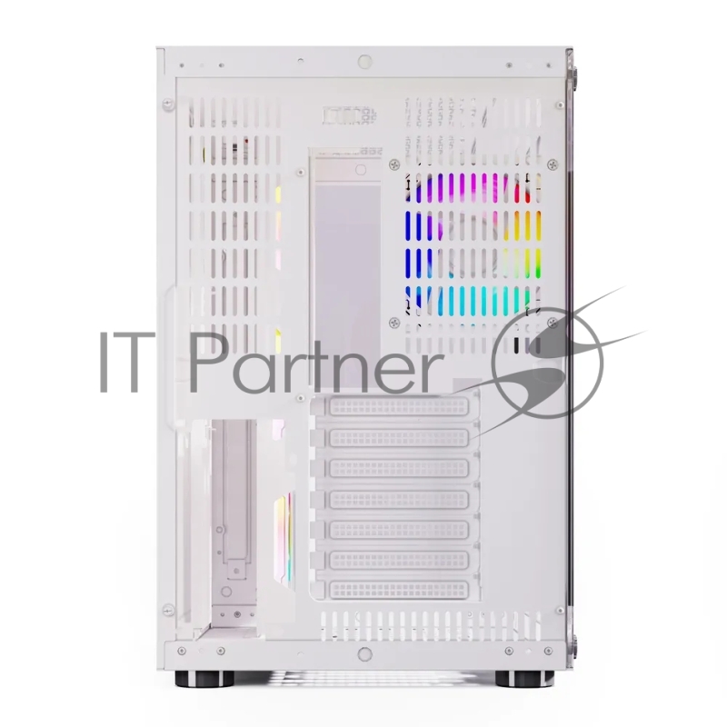 Компьютерный корпус ABR Sea View White (1*USB Type-C, 2*USB 2.0, HD Audio, 4xRGB Fan, ATX, Micro-ATX)
