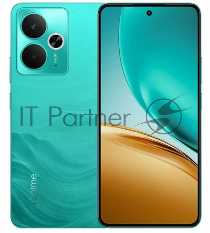 Смартфон Realme RMX5078 14T 5G 256Gb 12Gb зеленый моноблок 3G 4G 2Sim 6.67 1080x2400 Android 15 50Mpix 802.11 a/b/g/n/ac NFC GPS GSM900/1800 GSM1900 Protect
