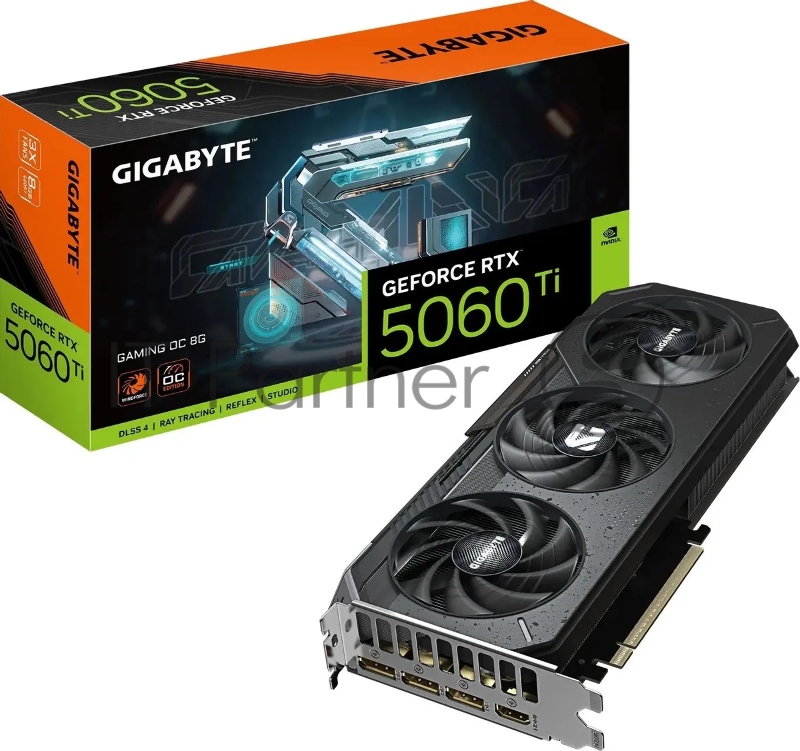 Видеокарта Gigabyte PCI-E 5.0 GV-N506TGAMING OC-8GD 1.0 NVIDIA GeForce RTX 5060TI 8Gb 128bit GDDR7 2647/28000 HDMIx1 DPx3 HDCP Ret