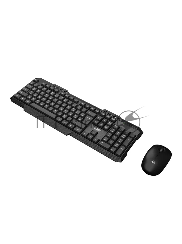 Клавиатура и мышь ABR KW807 черный, интерфейс USB, беспроводной, 2.4G, RU/EN