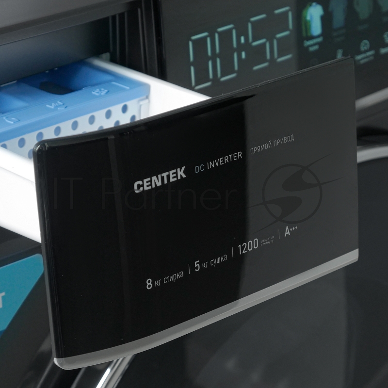 Стиральная машина Centek CT-1967 (черный) с сушкой инверторный мотор
