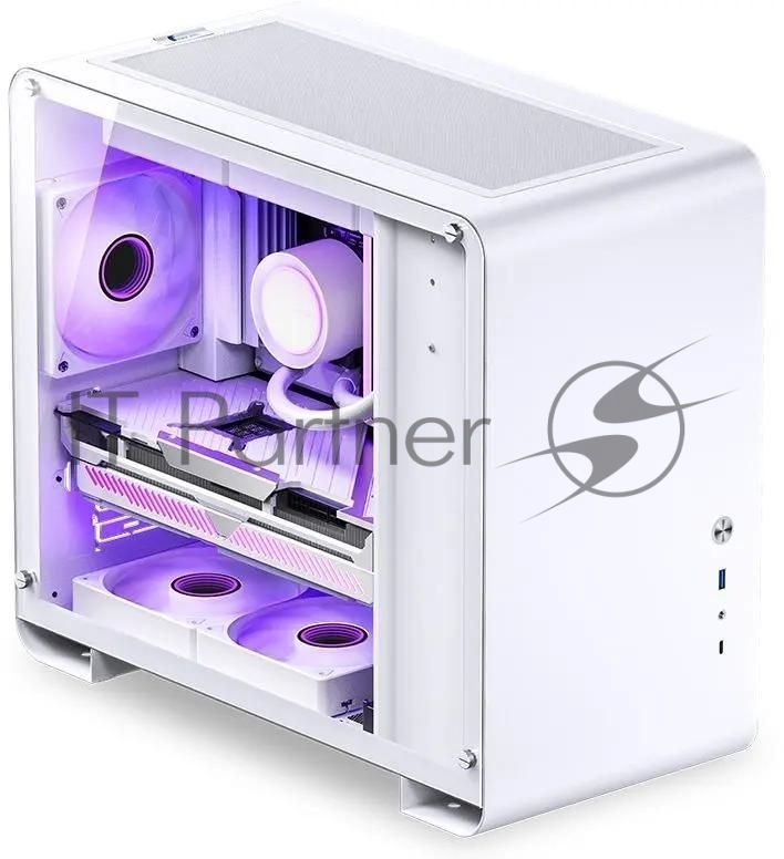 Корпус без блока питания JONSBO U4 Mini, Mini-Tower, TG, no fan, 1xUSB-A 3.0 + 1xUSB-C 3.2, mATX, mITX White