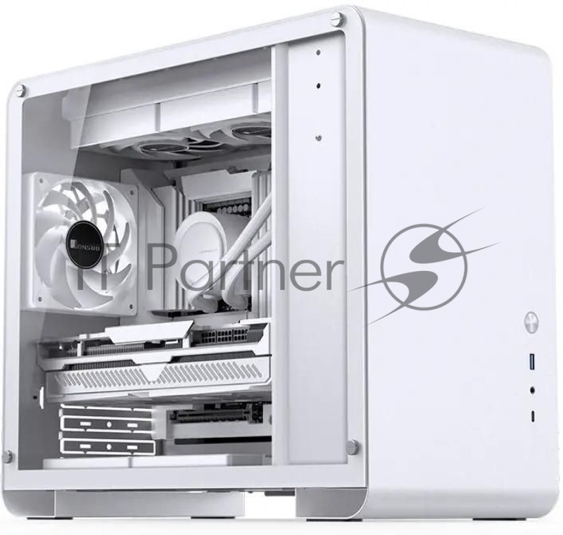 Корпус без блока питания JONSBO U4 Mini, Mini-Tower, TG, no fan, 1xUSB-A 3.0 + 1xUSB-C 3.2, mATX, mITX White