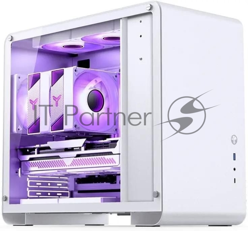 Корпус без блока питания JONSBO U4 Mini, Mini-Tower, TG, no fan, 1xUSB-A 3.0 + 1xUSB-C 3.2, mATX, mITX White