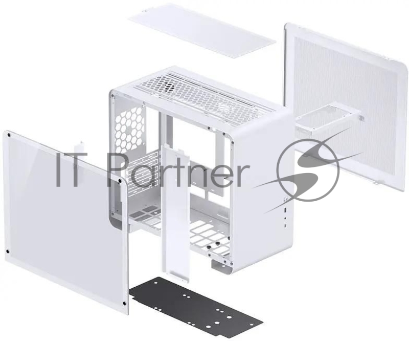 Корпус без блока питания JONSBO U4 Mini, Mini-Tower, TG, no fan, 1xUSB-A 3.0 + 1xUSB-C 3.2, mATX, mITX White