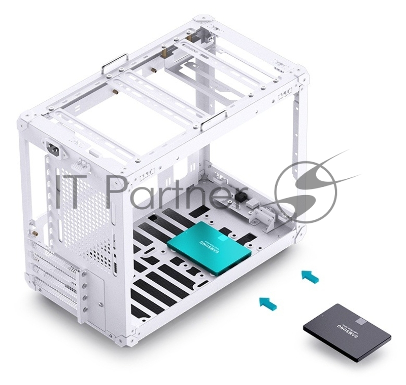 Корпус без блока питания JONSBO C6 MAX Handle, Mini-Tower, TG, no fan, 1xUSB-A 3.0 + 1xUSB-C 3.1, mATX, mITX White