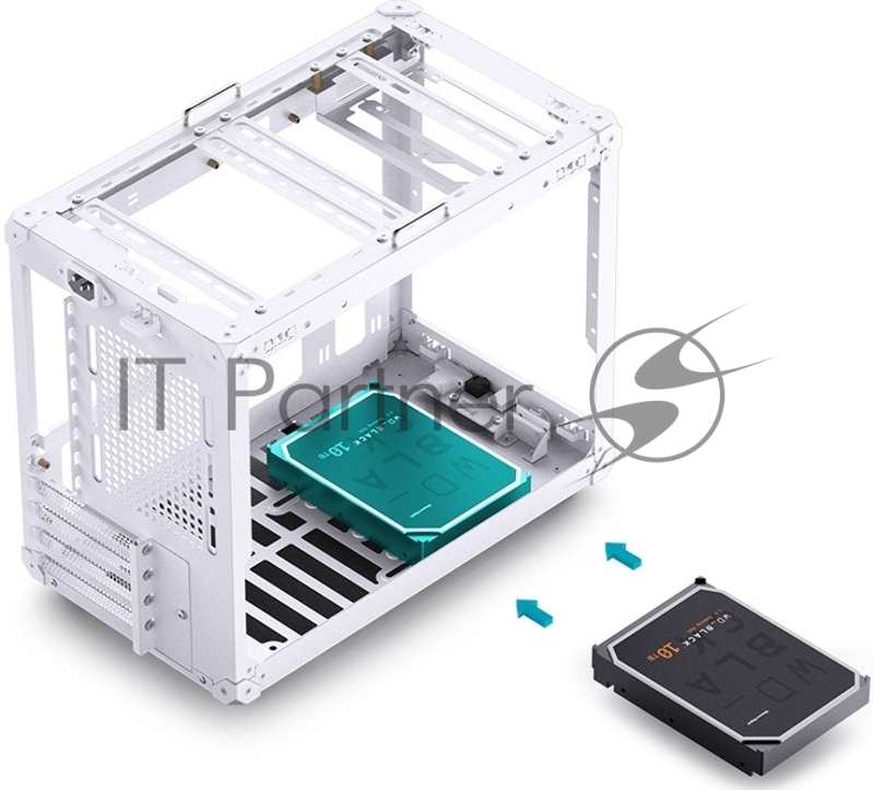 Корпус без блока питания JONSBO C6 MAX Handle, Mini-Tower, TG, no fan, 1xUSB-A 3.0 + 1xUSB-C 3.1, mATX, mITX White