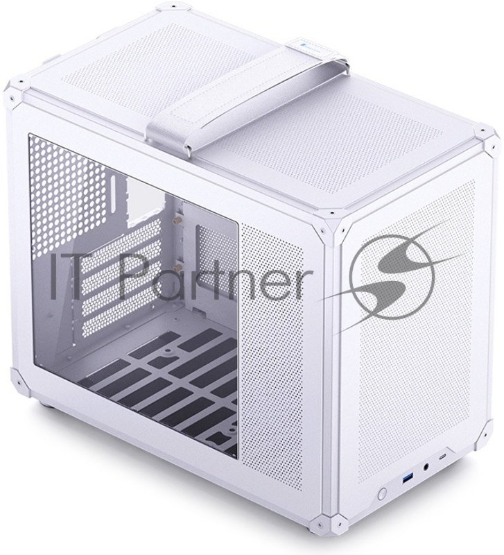 Корпус без блока питания JONSBO C6 MAX Handle, Mini-Tower, TG, no fan, 1xUSB-A 3.0 + 1xUSB-C 3.1, mATX, mITX White