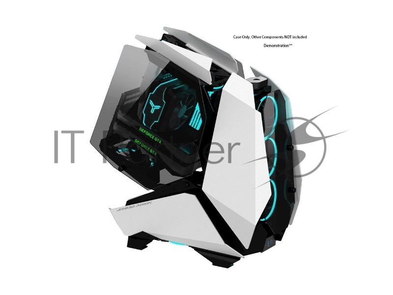 Корпус без блока питания JONSBO MOD-5, Full-Tower, TG, no fans, 2xUSB-A 3.0 + 1xUSB-C 3.2, ATX, mATX, mITX White