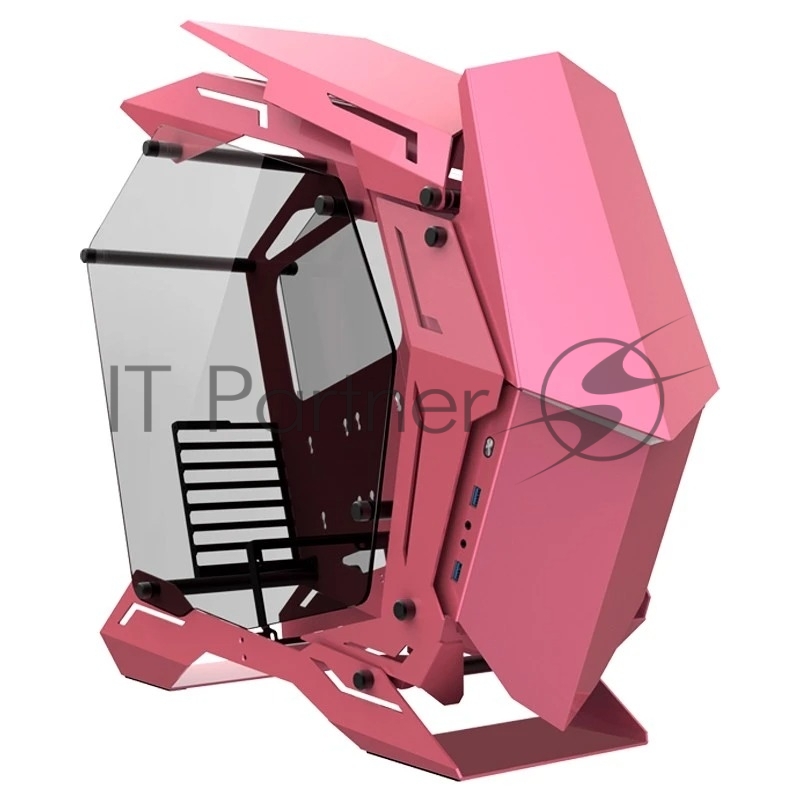 Корпус без блока питания JONSBO MOD-3, Full-Tower, TG, no fans, 2xUSB-A 3.0, EATX, ATX, mATX, mITX Pink