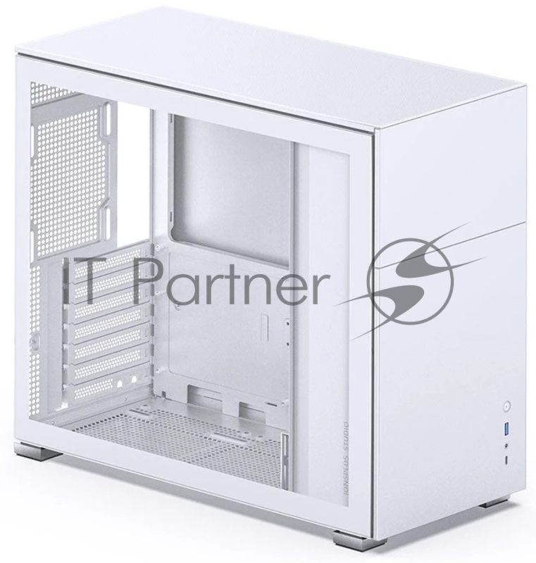 Корпус без блока питания JONSBO D41 STD SCREEN, Midi-Tower, no fan, 1xUSB-A 3.2 + 1xUSB-C 3.2, ATX, mATX, White