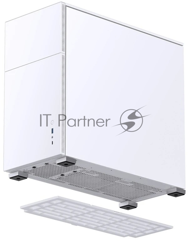 Корпус без блока питания JONSBO D41 STD SCREEN, Midi-Tower, no fan, 1xUSB-A 3.2 + 1xUSB-C 3.2, ATX, mATX, White