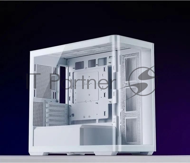 Корпус без блока питания JONSBO D300, Mini-Tower, TG, no fan, 2xUSB-A 3.2 + 1xUSB-C 3.2, mATX, mITX White