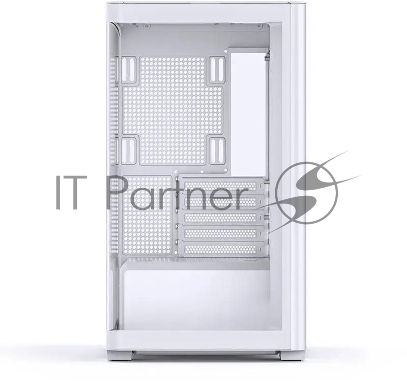 Корпус без блока питания JONSBO D300, Mini-Tower, TG, no fan, 2xUSB-A 3.2 + 1xUSB-C 3.2, mATX, mITX White