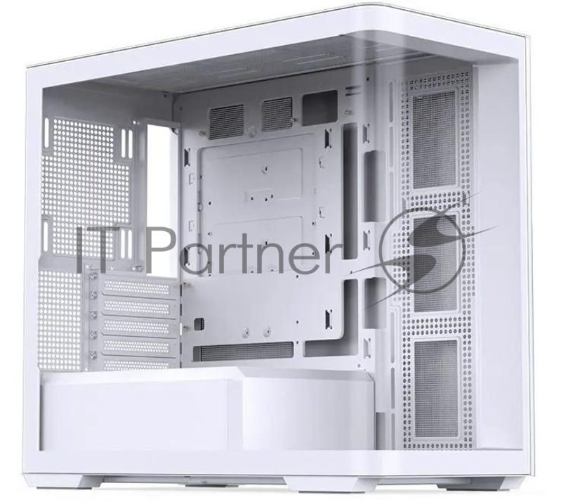 Корпус без блока питания JONSBO D300, Mini-Tower, TG, no fan, 2xUSB-A 3.2 + 1xUSB-C 3.2, mATX, mITX White