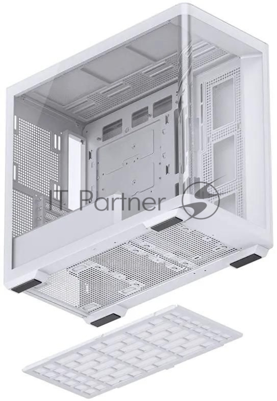 Корпус без блока питания JONSBO D300, Mini-Tower, TG, no fan, 2xUSB-A 3.2 + 1xUSB-C 3.2, mATX, mITX White