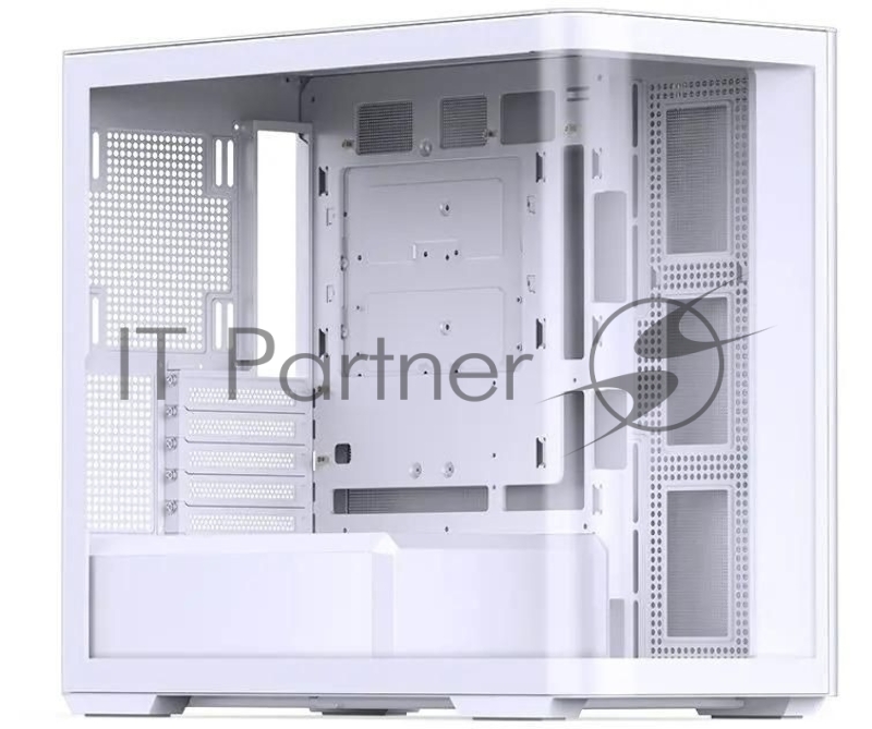 Корпус без блока питания JONSBO D300, Mini-Tower, TG, no fan, 2xUSB-A 3.2 + 1xUSB-C 3.2, mATX, mITX White