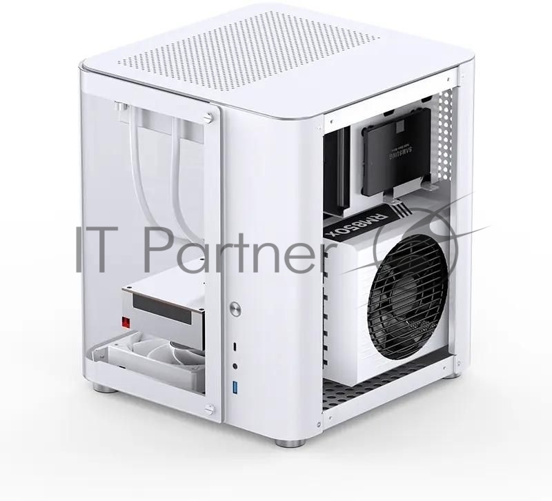 Корпус без блока питания JONSBO TK-1, Mini-Tower, TG, no fan, 1xUSB-A 3.2 + 1xUSB-C 3.2, mATX, mITX White