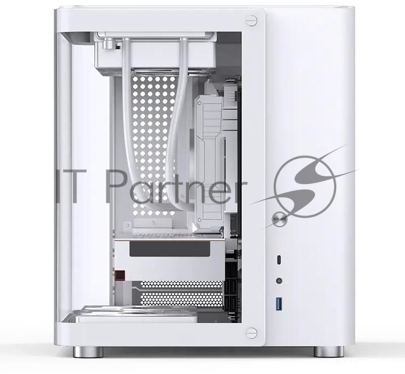 Корпус без блока питания JONSBO TK-1, Mini-Tower, TG, no fan, 1xUSB-A 3.2 + 1xUSB-C 3.2, mATX, mITX White