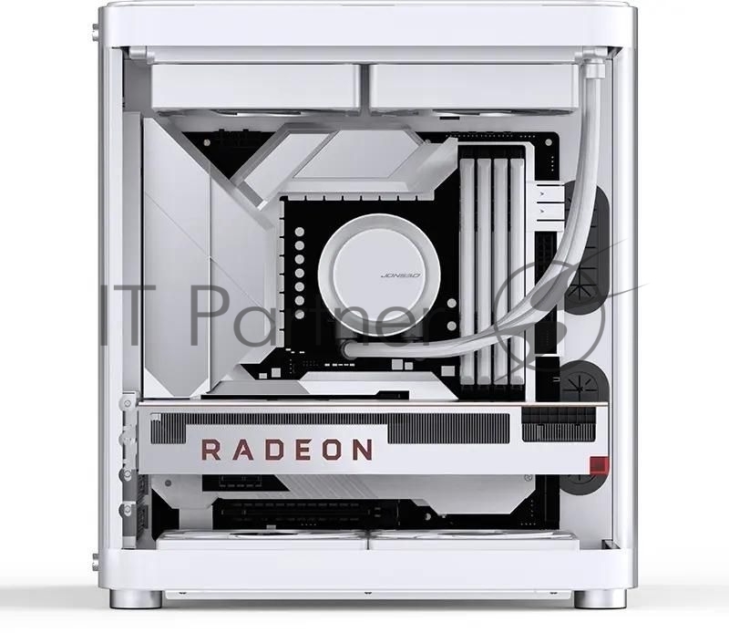 Корпус без блока питания JONSBO TK-1, Mini-Tower, TG, no fan, 1xUSB-A 3.2 + 1xUSB-C 3.2, mATX, mITX White