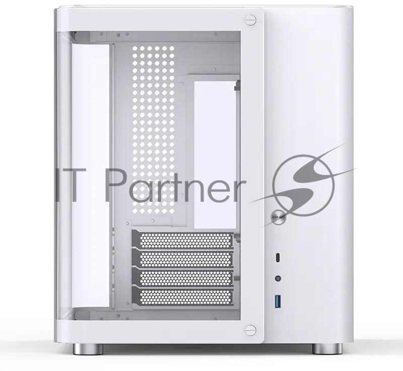Корпус без блока питания JONSBO TK-1, Mini-Tower, TG, no fan, 1xUSB-A 3.2 + 1xUSB-C 3.2, mATX, mITX White