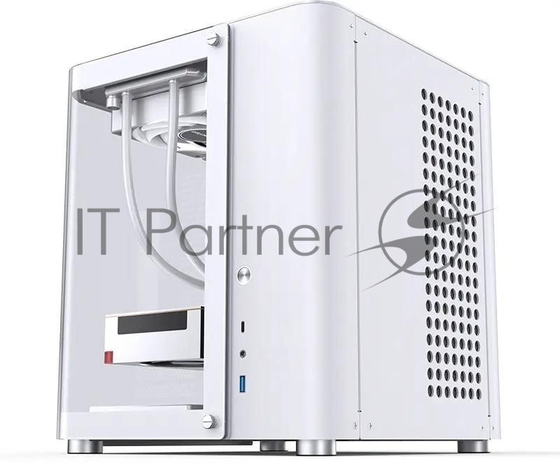 Корпус без блока питания JONSBO TK-1, Mini-Tower, TG, no fan, 1xUSB-A 3.2 + 1xUSB-C 3.2, mATX, mITX White