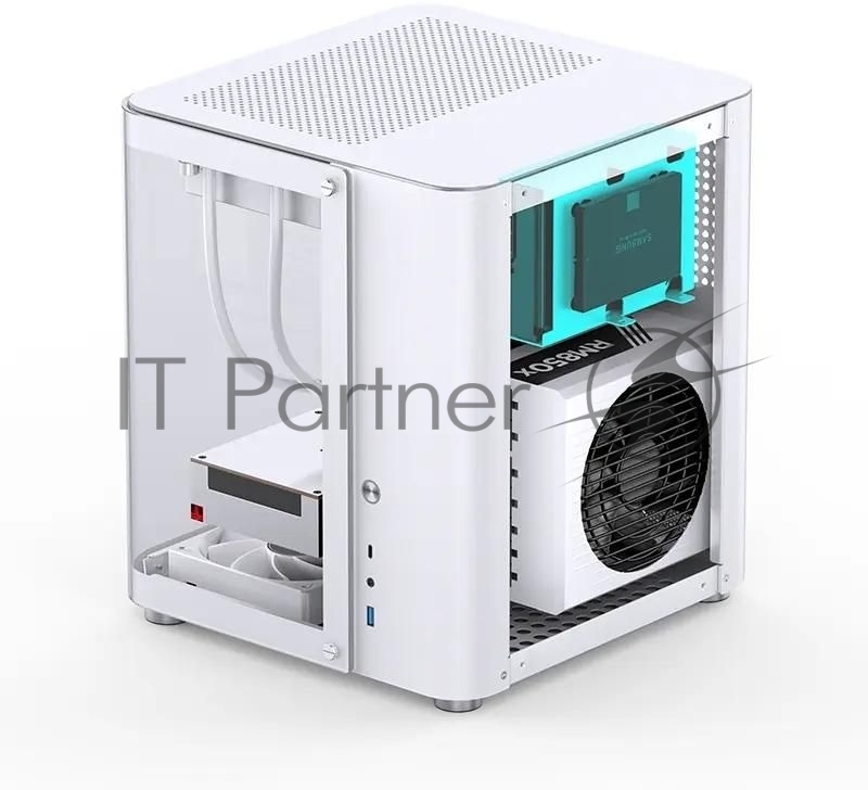 Корпус без блока питания JONSBO TK-1, Mini-Tower, TG, no fan, 1xUSB-A 3.2 + 1xUSB-C 3.2, mATX, mITX White