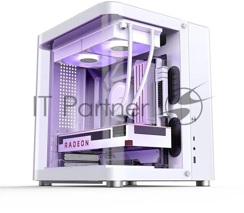 Корпус без блока питания JONSBO TK-1, Mini-Tower, TG, no fan, 1xUSB-A 3.2 + 1xUSB-C 3.2, mATX, mITX White