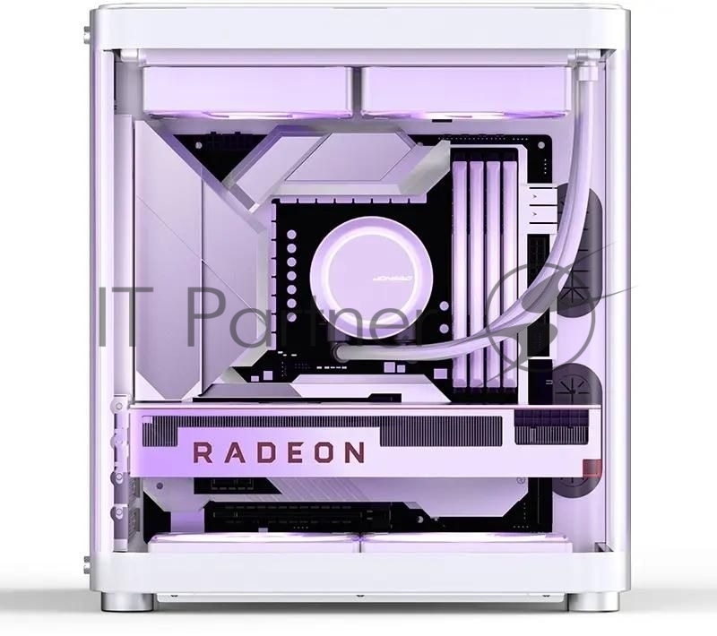 Корпус без блока питания JONSBO TK-1, Mini-Tower, TG, no fan, 1xUSB-A 3.2 + 1xUSB-C 3.2, mATX, mITX White