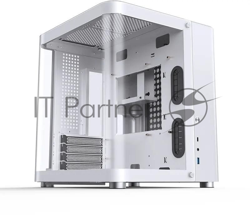 Корпус без блока питания JONSBO TK-1, Mini-Tower, TG, no fan, 1xUSB-A 3.2 + 1xUSB-C 3.2, mATX, mITX White