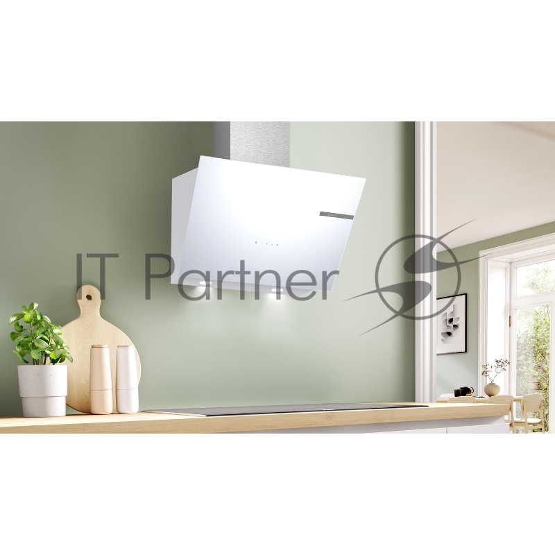 Наклонная вытяжка Bosch DWK66PJ20T, максимальная производительность 700м3/ч, 60см, цвет: белый ,touch control