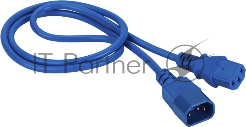 Шнур питания Lanmaster LAN-PP13/14-1.5-BL C13-С14 проводник.:3x0.75мм2 1.5м 250В 10А синий