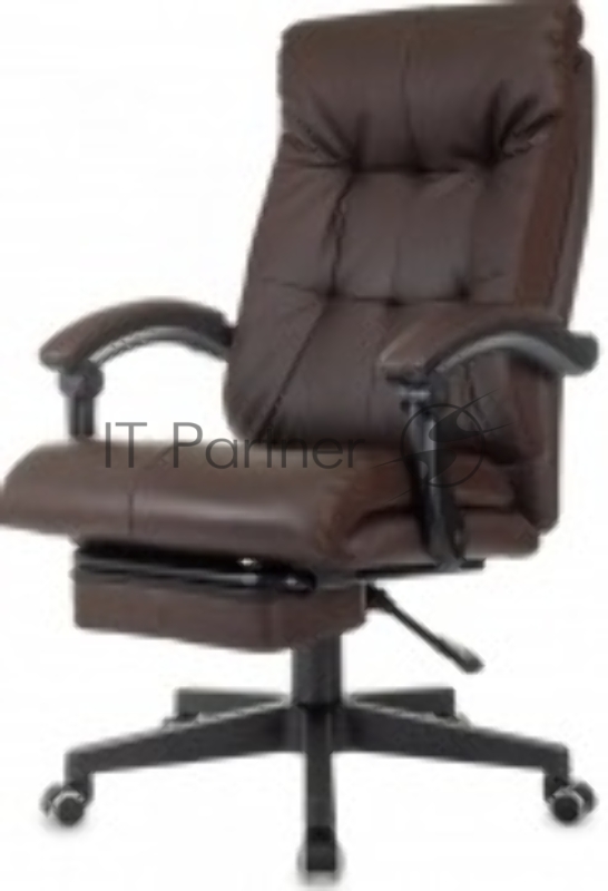 Кресло руководителя Бюрократ CH-824MSG-BF коричневый эко.кожа/ткань крестов. пластик подст.для ног