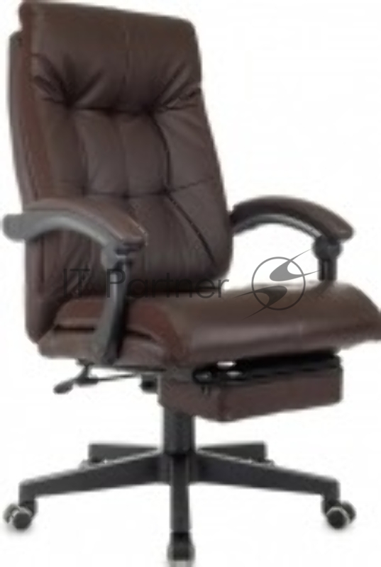 Кресло руководителя Бюрократ CH-824MSG-BF коричневый эко.кожа/ткань крестов. пластик подст.для ног