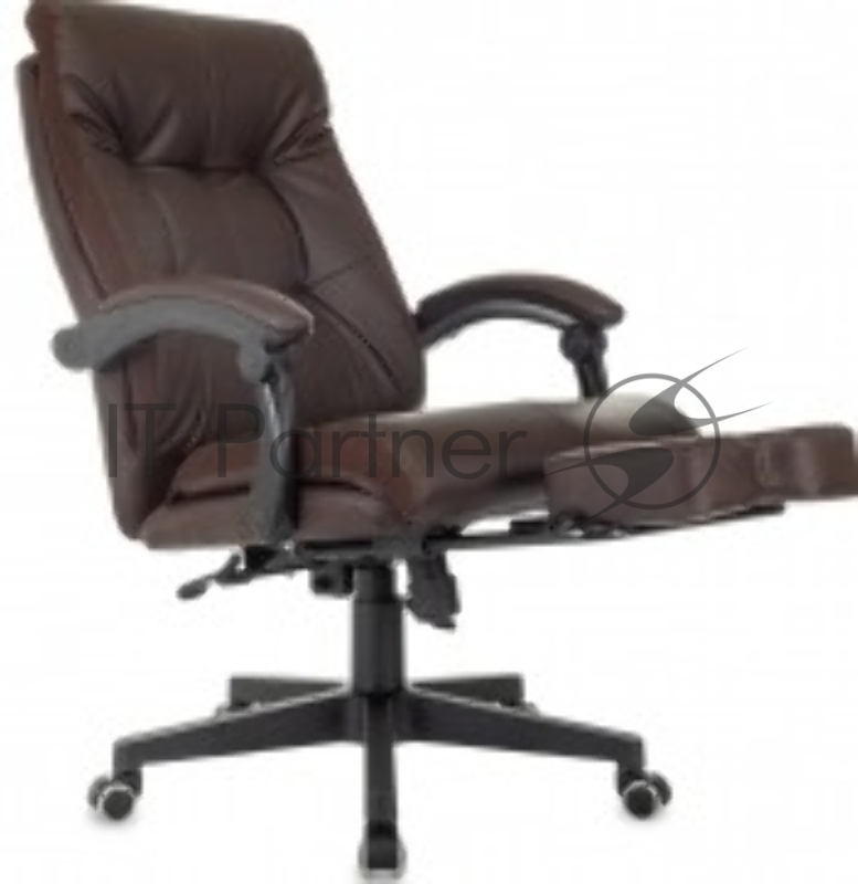 Кресло руководителя Бюрократ CH-824MSG-BF коричневый эко.кожа/ткань крестов. пластик подст.для ног