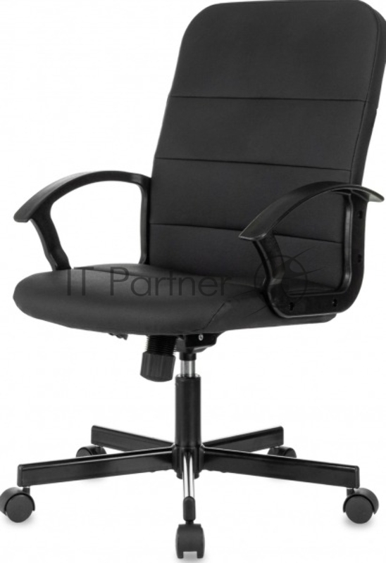 Кресло Бюрократ Triest черный эко.кожа крестов. металл черный